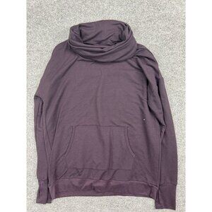 Onzie Flow Sweatshirt Women's One Size Black Cowl Neck Open Back Pocket